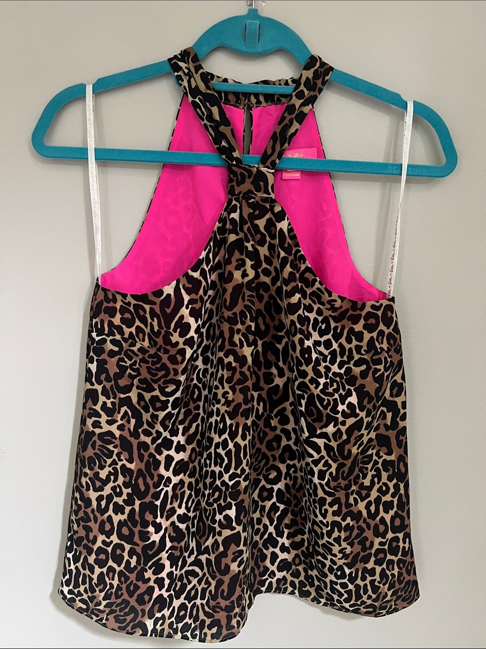 Lily Pulitzer Cheetah Print Halter Tank Style XS Top
